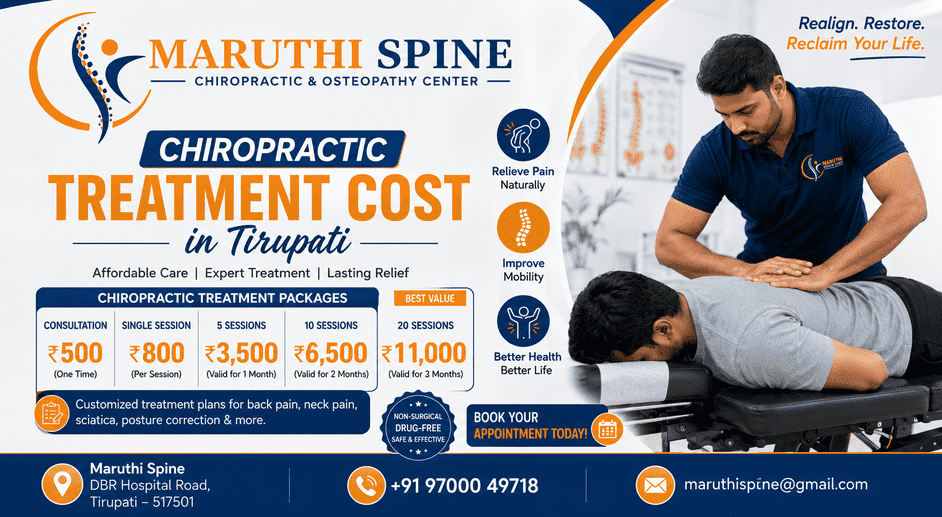 Chiropractic Treatment Cost in Tirupati
