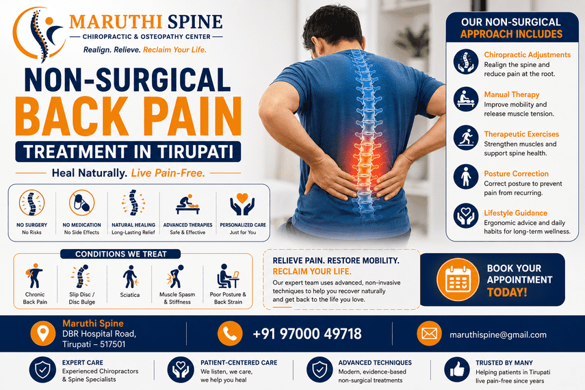 Non-Surgical Back Pain Treatment in Tirupati